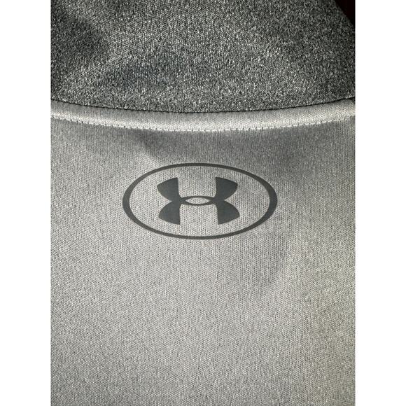 Under Armour Loose Fit HeatGear UA Tech 1/2 Zip Long Sleeve Gray Mens Medium EUC - Picture 8 of 8